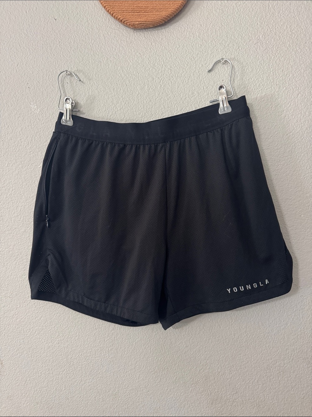 YoungLA Black Women/Men Athletic Mesh Shorts